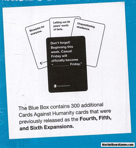 cards against humanity blue box cards